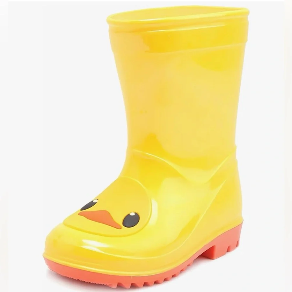 Kids Rain Boots, Yellow Duck, Boys Girls Waterproof Toddler fshoe 6-7 toddler